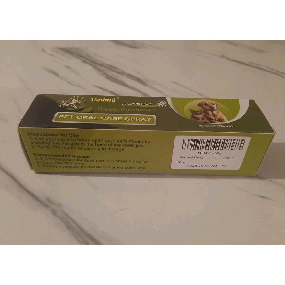 Breath Freshener Pet Oral Care Spray for Dogs & Cats – 120ml/4.05oz